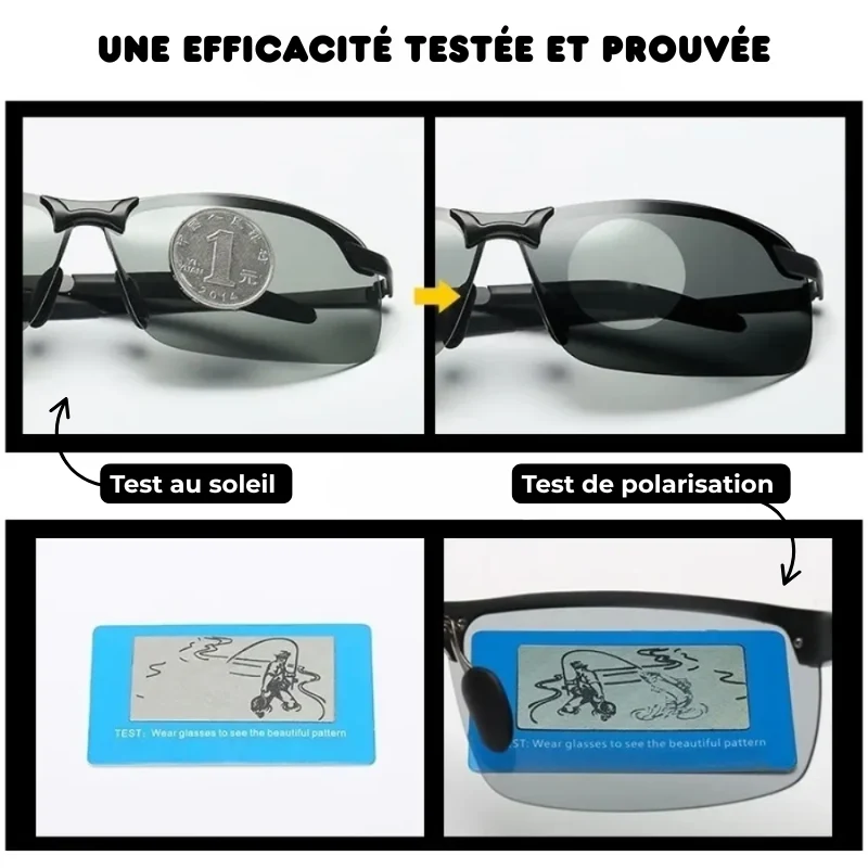 Lot de 2 Paires de Lunettes de Soleil Polarisantes Incassables