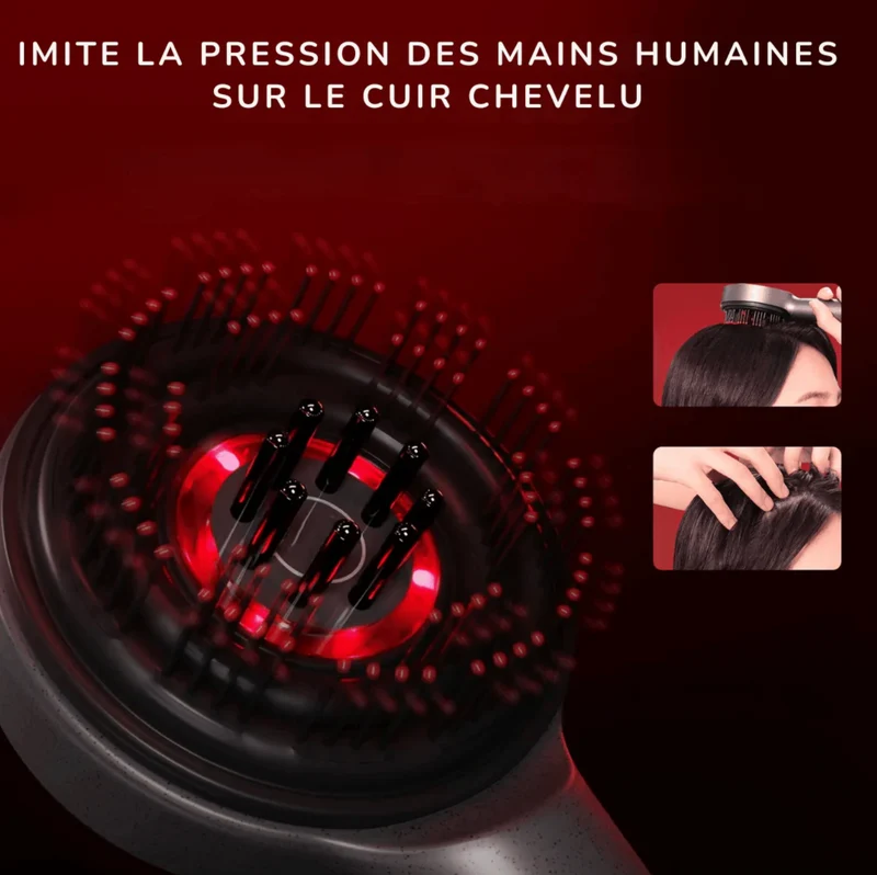 Peigne Thérapeutique Infrarouge Multifonctionnel - Massage du Cuir Chevelu