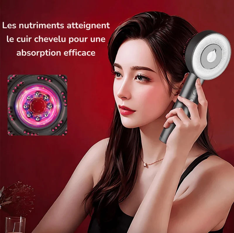 Peigne Thérapeutique Infrarouge Multifonctionnel - Massage du Cuir Chevelu