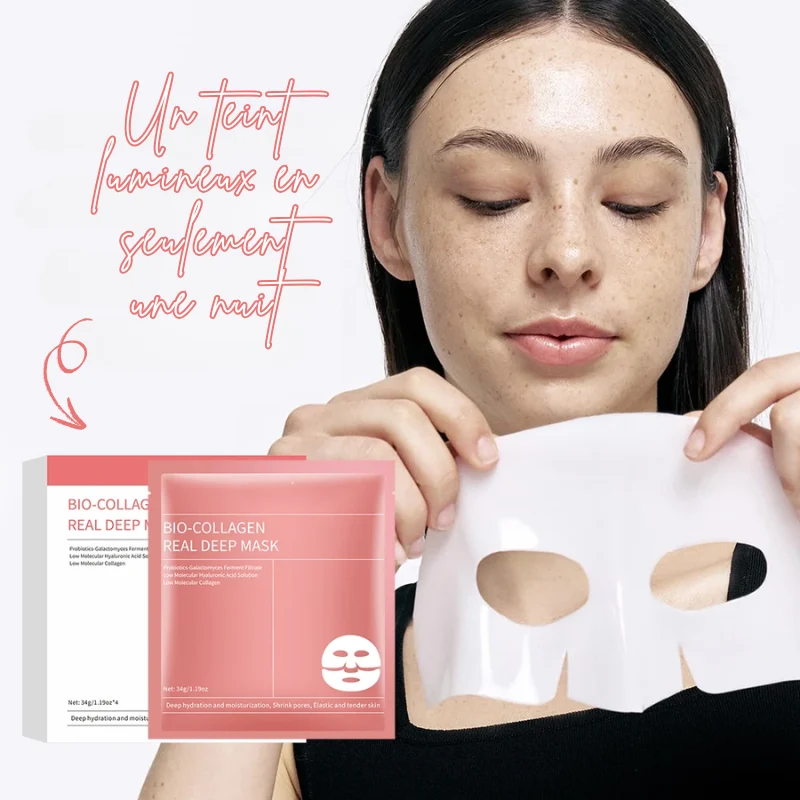 5x Masques au Collagène Intense - Peau Repulpée et Hydratée