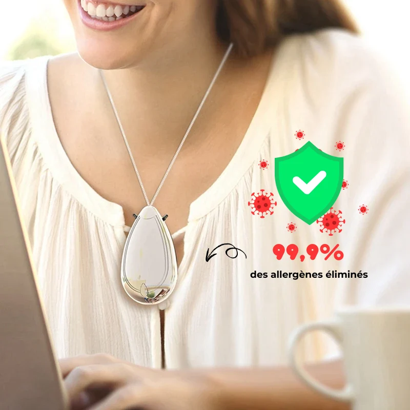 Collier Mini Purificateur d'Air Portable