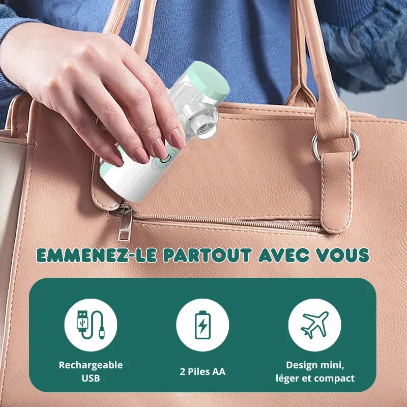 Mini Nébuliseur Médical - Idéal pour maladies respiratoires