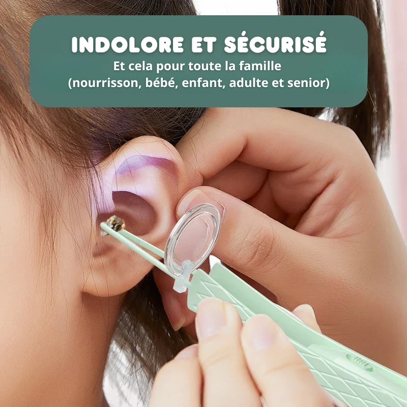 Ensemble de Nettoyeur d'Oreilles avec Loupe & LED - 3PCS