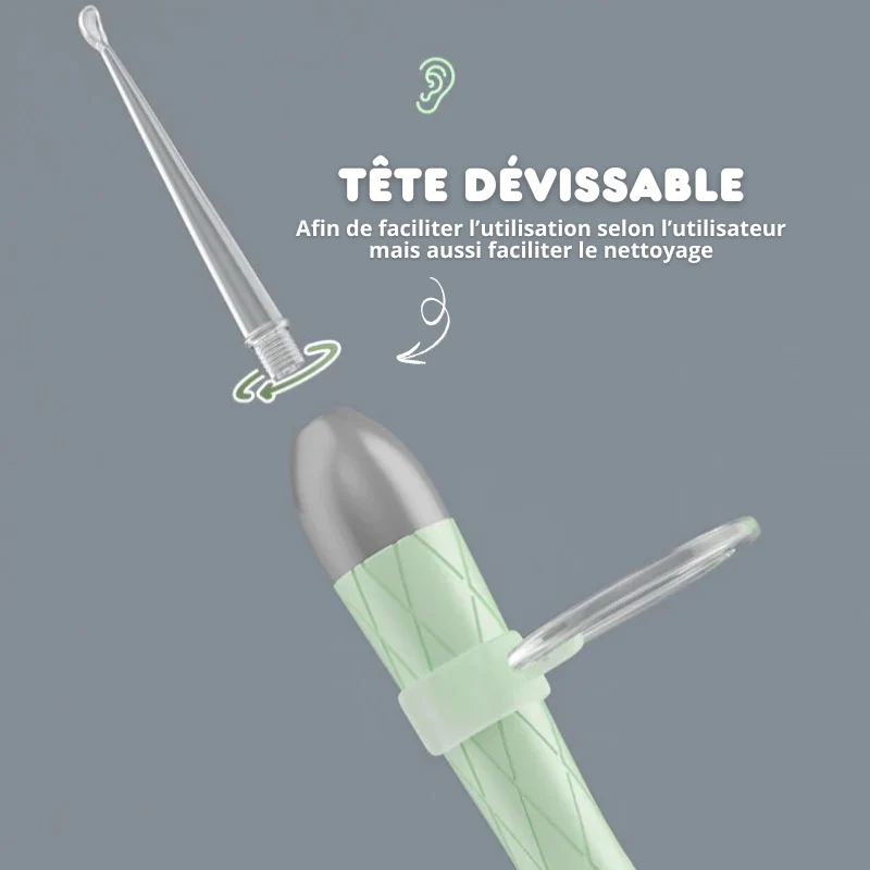 Ensemble de Nettoyeur d'Oreilles avec Loupe & LED - 3PCS
