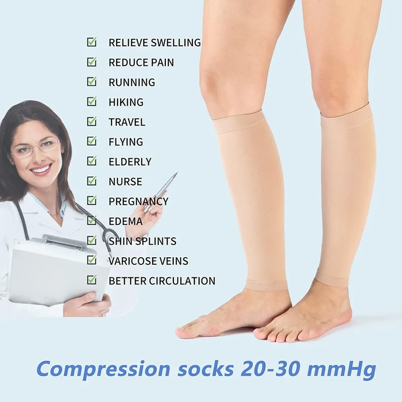 Manchons de Compression Médical pour Mollets - Traitement Varices