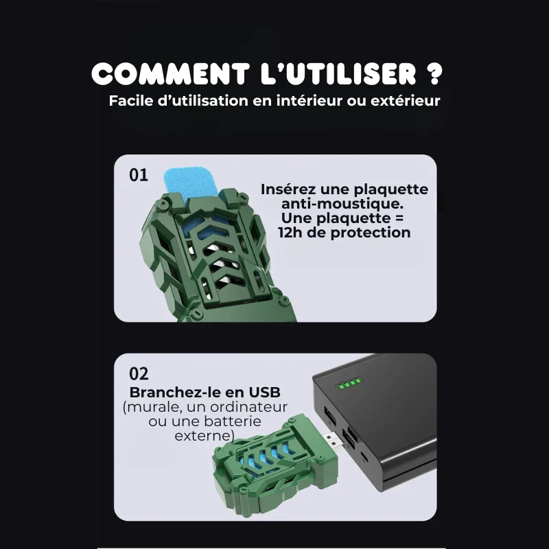 Mini Répulsif Anti-moustiques USB Discret