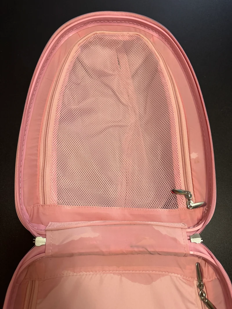 Kids Pink Rolling Princess Luggage Suitcase Carry On Travel Case
