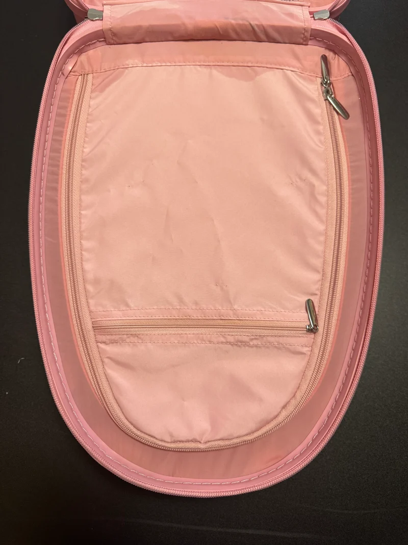 Kids Pink Rolling Princess Luggage Suitcase Carry On Travel Case