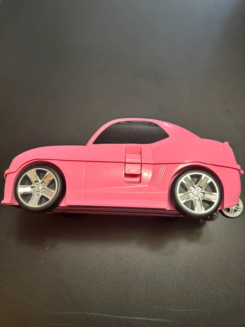 Pink Bumblebee Camaro Rolling Backpack Trolley Luggage for Kids