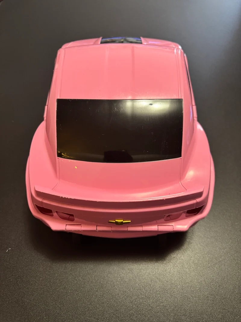 Pink Bumblebee Camaro Rolling Backpack Trolley Luggage for Kids