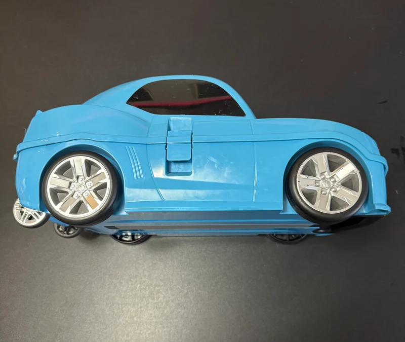 Blue Bumblebee Camaro Rolling Backpack Trolley Luggage for Kids