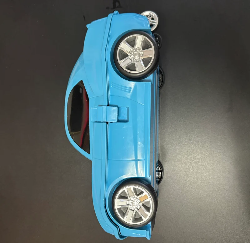 Blue Bumblebee Camaro Rolling Backpack Trolley Luggage for Kids