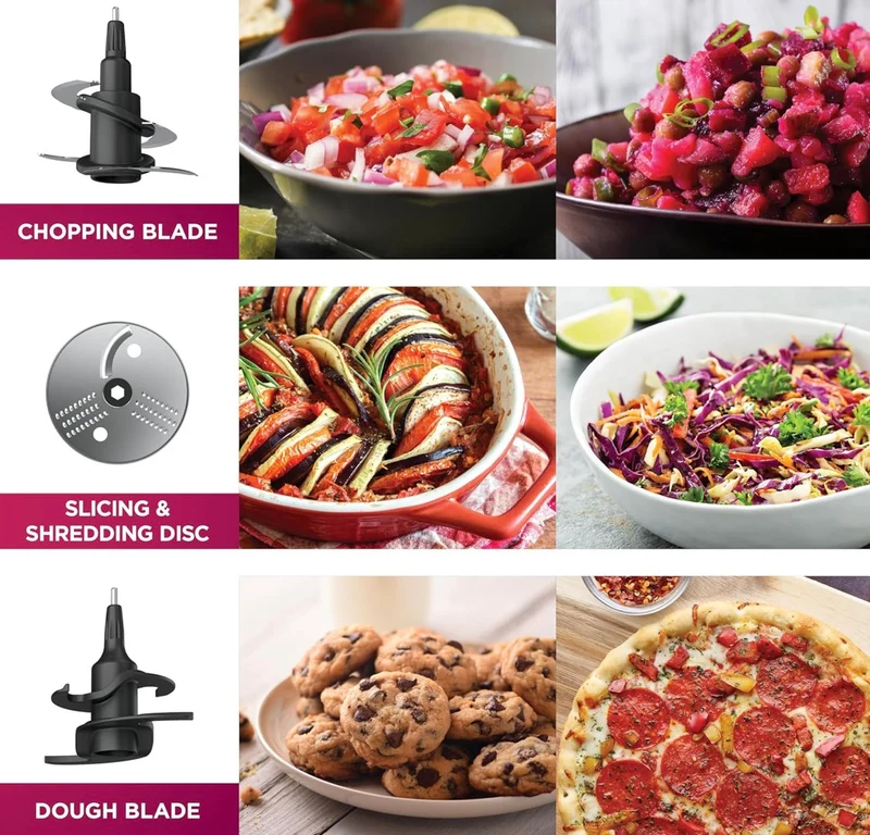 Ninja Food Processor, Professional Plus, 1000 Peak Watts, 4 Functions for Chopping, Slicing, Purees & Dough with 9-Cup Processor Bowl, 3 Blades, Food Chute & Pusher