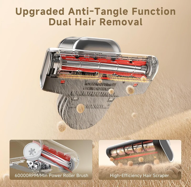Triple Deep Cleaning Bed Vacuum Cleaner 700W 20Kpa with Aromatherapy Purification, Triple Heating System HEPA Filter & Ultrasonic Mattress Vacuum