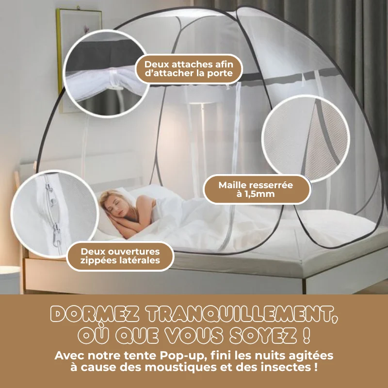 Tente Moustiquaire de lit Pop Up - Aucune Installation