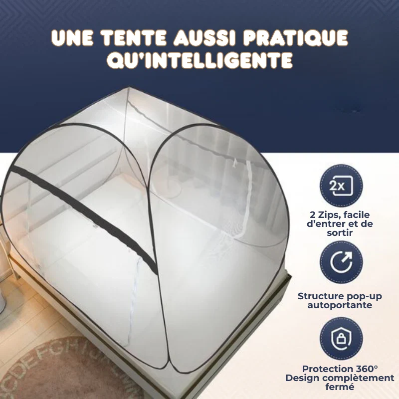 Tente Moustiquaire de lit Pop Up - Aucune Installation