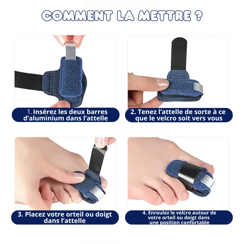 Attelle Redresseur pour Orteils Marteau et Griffe - 1 ACHETÉE = 1 OFFERTE