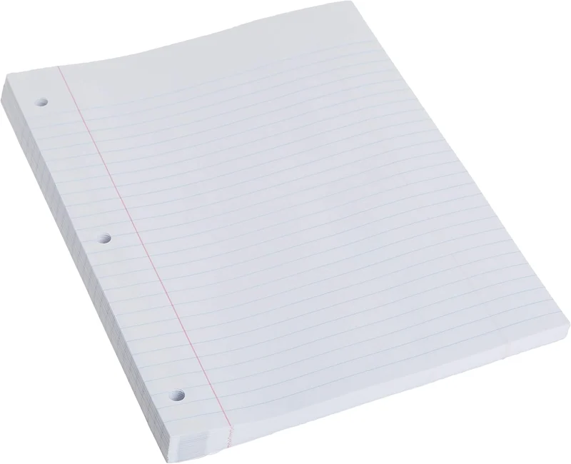 Mead Loose Leaf Paper, Wide Ruled Filler Notebook Paper, Reinforced, 8" x 10-1/2", 100 Sheets, Fits 3-Ring Binder (Pack of 2)