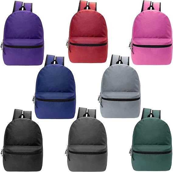 17" School Backpacks for Kids - Backpacks in Bulk - Assorted Colors