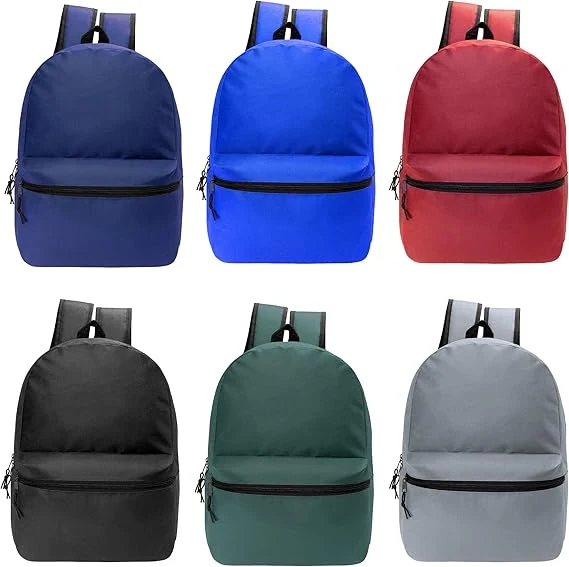 17" School Backpacks for Kids - Backpacks in Bulk - Assorted Colors