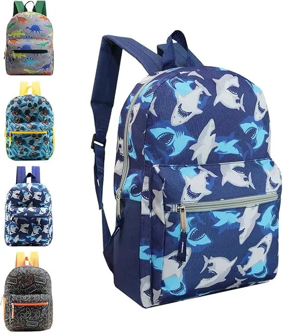 17" School Backpacks for Kids - Backpacks in Bulk - Assorted Colors