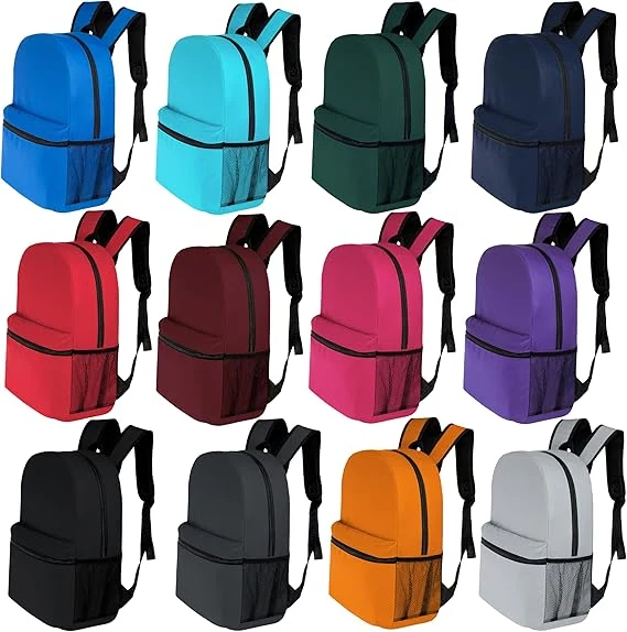 17" School Backpacks for Kids - Backpacks in Bulk - Assorted Colors