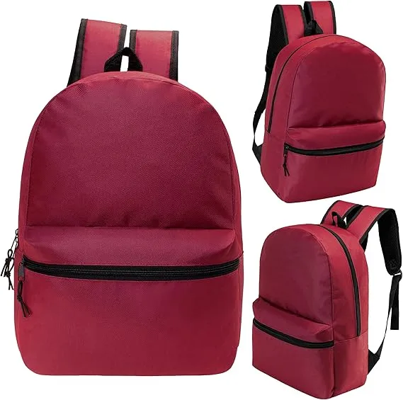 17" School Backpacks for Kids - Backpacks in Bulk - Assorted Colors