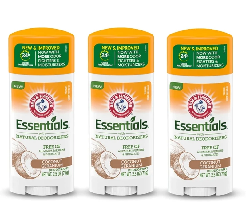ARM & HAMMER Essentials Deodorant w/ Natural Deodorizers - Coconut Geranium - (Pack of 3)