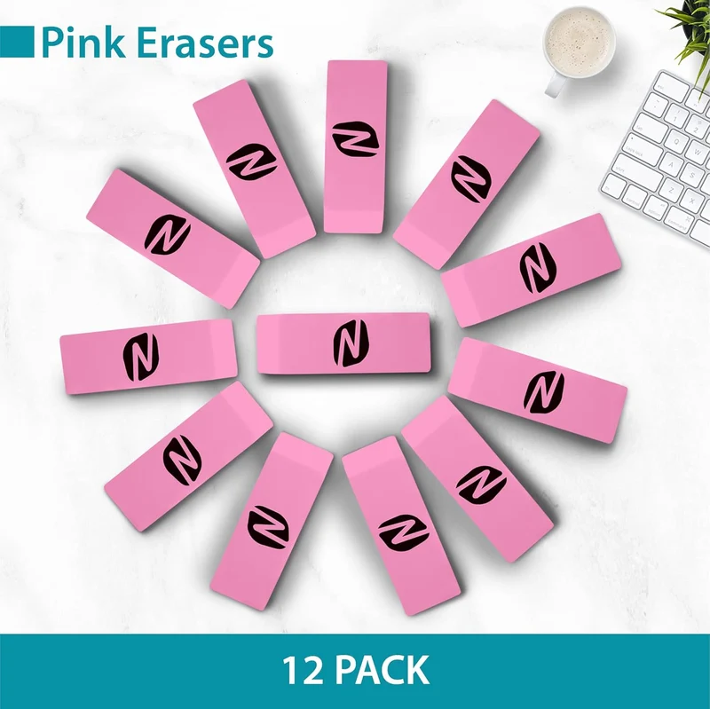 100‑Pack Pink Pencil Erasers – Large Latex‑Free Bulk Erasers for Kids, School, Classroom & Office – Smudge‑Free, Durable, Non‑Toxic