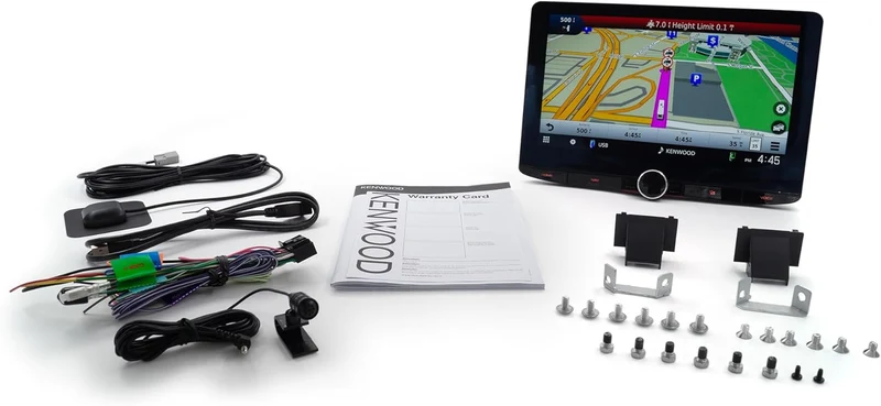 Kenwood GPS Navigation System 10.1" Multimedia Receiver; 10.1" High Definition Monitor with Capacitive Touch Panel; Apple CarPlay; Android Auto Ready; Built-in Bluetooth; HD Radio; Wi-Fi