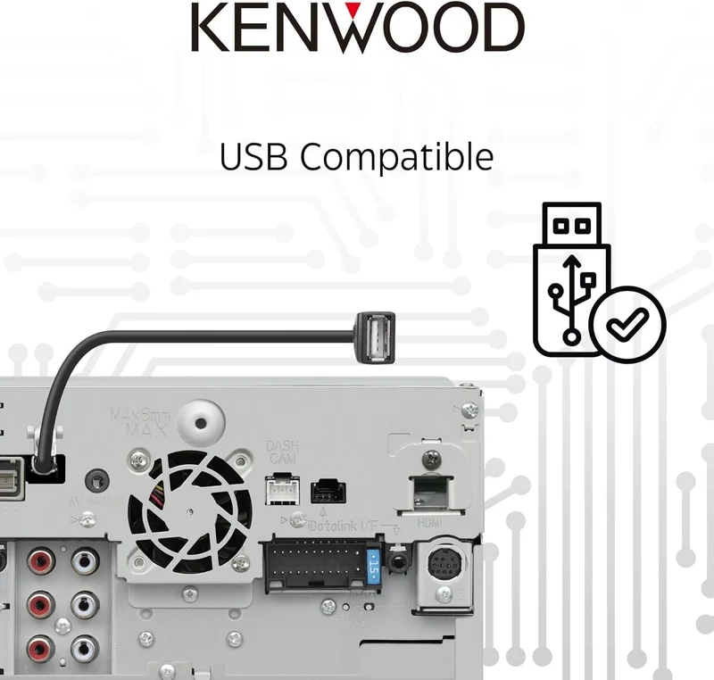 Kenwood 10.1" High Definition Car Stereo Receiver with Capacitive Touch Panel