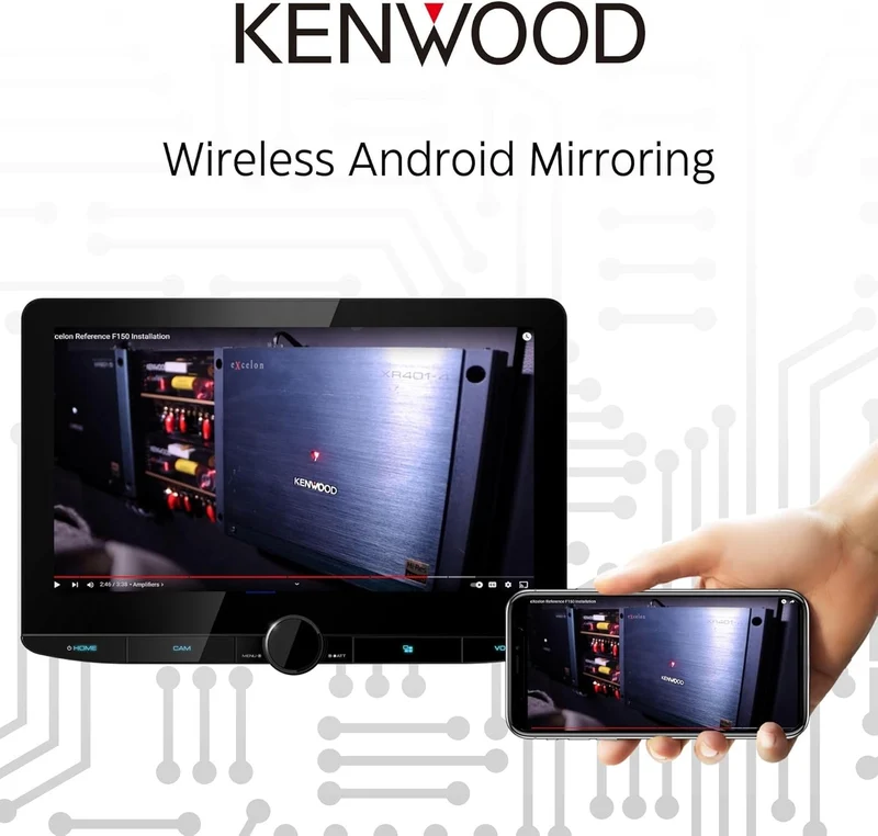 Kenwood 10.1" High Definition Car Stereo Receiver with Capacitive Touch Panel