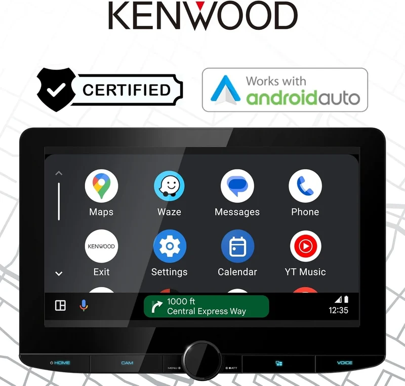Kenwood 10.1" High Definition Car Stereo Receiver with Capacitive Touch Panel