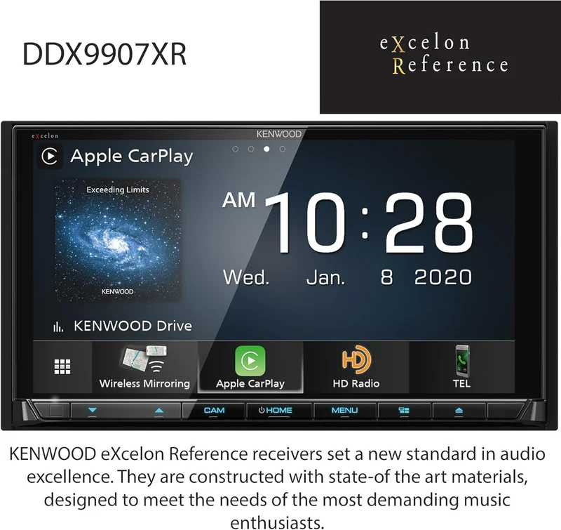 Kenwood 6.8" CD/DVD Receiver w/Apple CarPlay and Android Auto