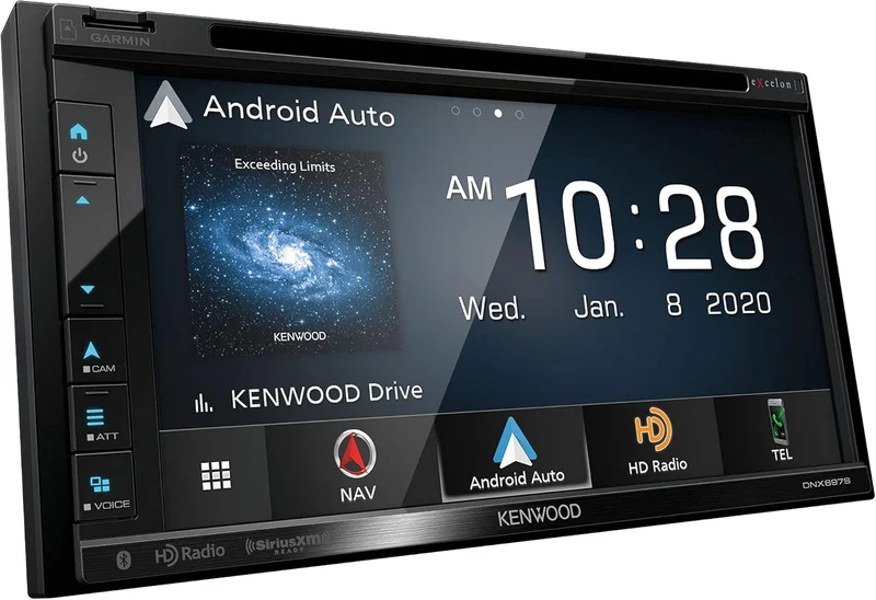 Kenwood 6.8" CD/DVD Garmin Navigation Touchscreen Receiver w/Apple CarPlay and Android Auto