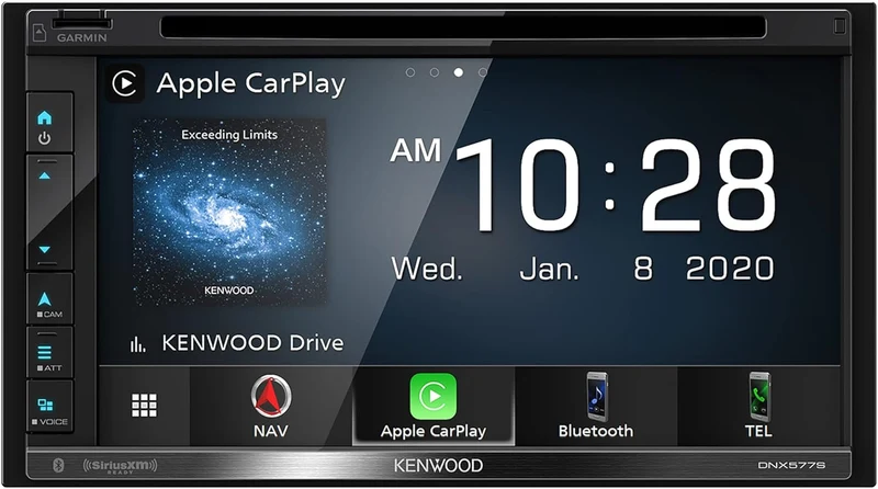Kenwood 6.8" DVD Car Stereo, Garmin Navigation Built in, Inrix Traffic Service, CarPlay and Android Auto, Bluetooth, Four Camera Inputs