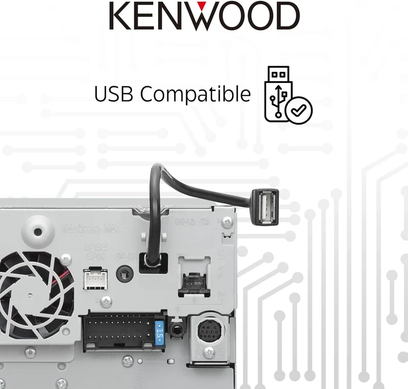 Kenwood 6.8" DVD Car Stereo, Garmin Navigation Built in, Inrix Traffic Service, CarPlay and Android Auto, Bluetooth, Four Camera Inputs