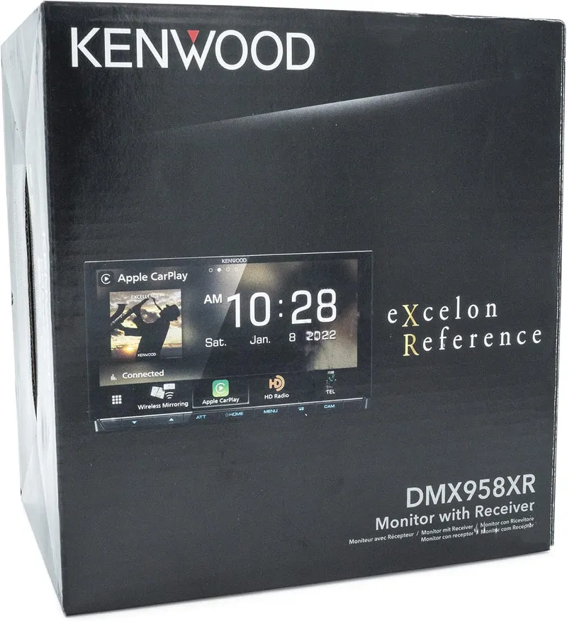 KENWOOD EXCELON Reference 6.8" Full HD Capacitive Touchscreen Car Stereo Receiver, Wireless Apple Carplay/Android Auto, Bluetooth, AM/FM HD Radio, MP3 Player, USB Port, Double DIN, SiriusXM