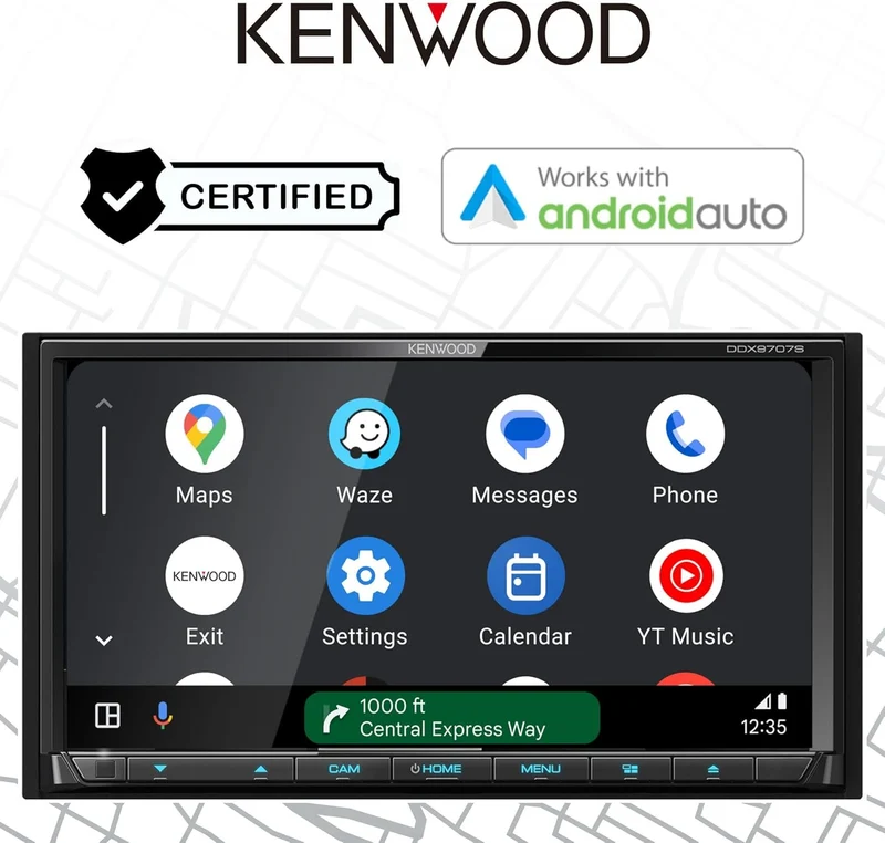 KENWOOD 6.95" Capacitive Touch Screen DVD Multimedia Receiver with Apple CarPlay & Android Auto Visit the Kenwood Store