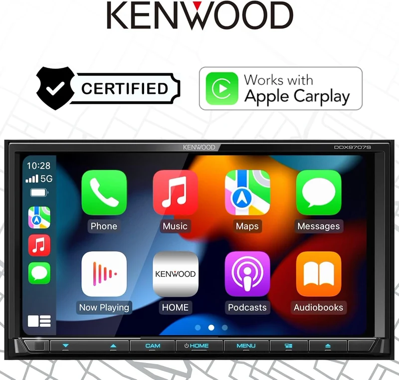 KENWOOD 6.95" Capacitive Touch Screen DVD Multimedia Receiver with Apple CarPlay & Android Auto Visit the Kenwood Store