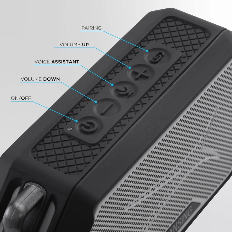 Altec Lansing x LAS Vegas Raiders - Portable Bluetooth Speaker HYDRAMINI 2.0, IP67 Waterproof, 8W Output, 12h Playtime, USB-C Quick Charge, Voice Assistant Integration (Las Vegas Raiders)