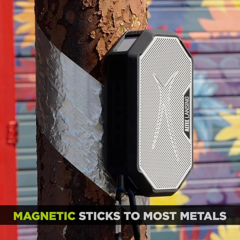 Altec Lansing x LAS Vegas Raiders - Portable Bluetooth Speaker HYDRAMINI 2.0, IP67 Waterproof, 8W Output, 12h Playtime, USB-C Quick Charge, Voice Assistant Integration (Las Vegas Raiders)