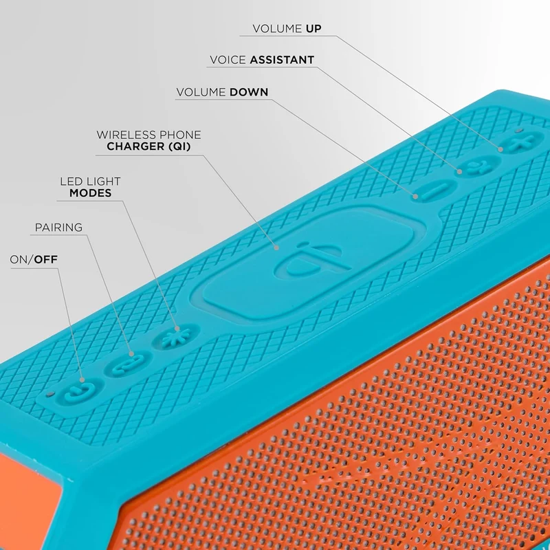 Portable Bluetooth Speaker HYDRABLAST 2.0, Waterproof IP67, 20W Output Power, Magnetic Bluetooth Speaker (Miami Dolphins)