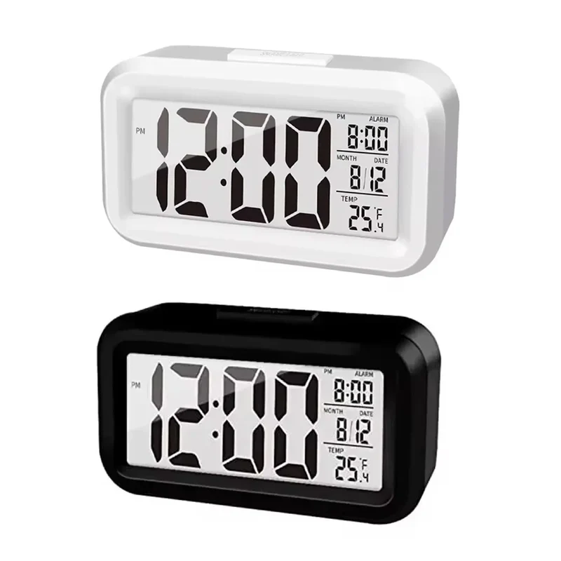 2x Réveil Numérique LED Rétro-Éclairé
