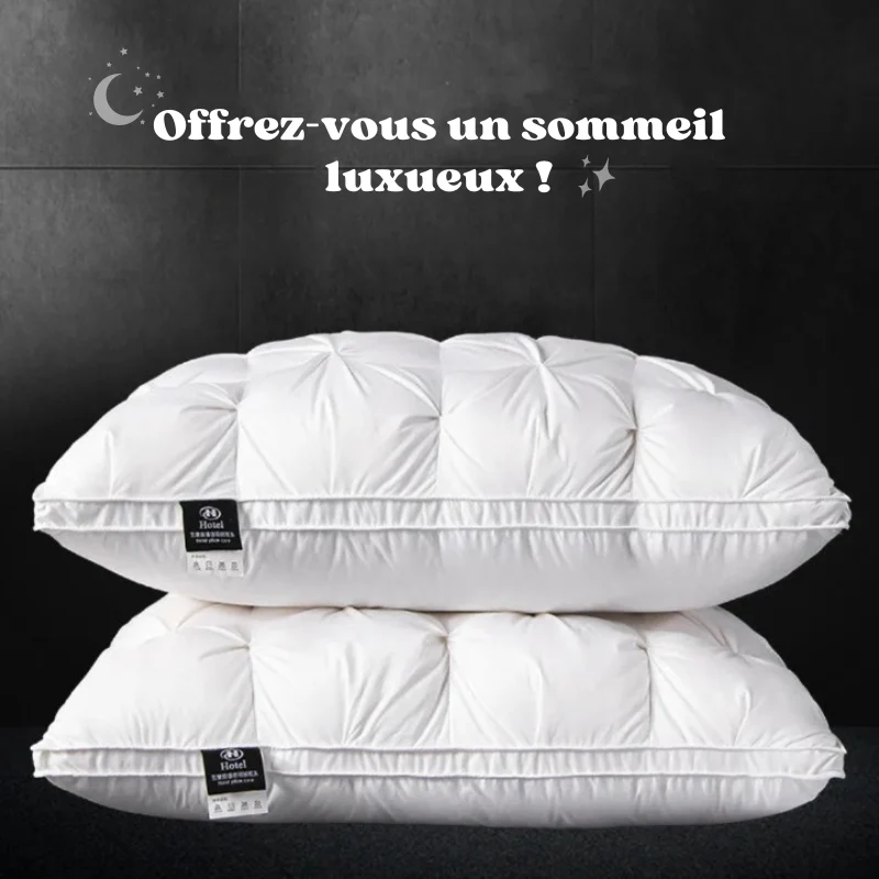 Oreiller d'hôtel de luxe - Coton & Plume d'oie