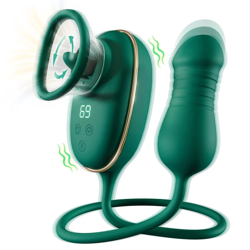 PLEASURE - Sextoy 4 en 1 Vibro, Succion & Mouvement de langue