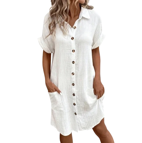 Robe en Gaze de Coton Vintage pour Femme