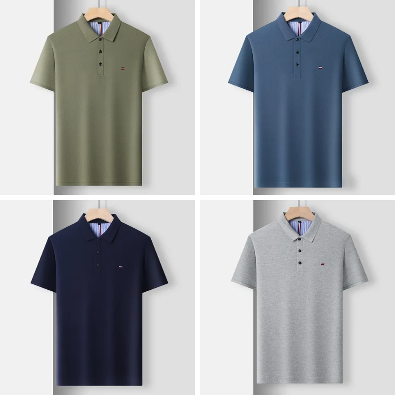 Polo brodé respirant pour homme