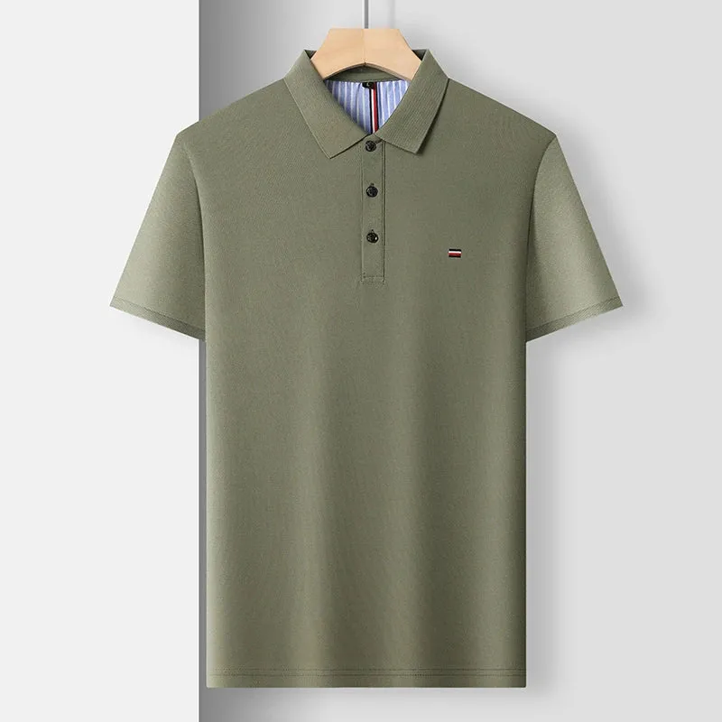 Polo brodé respirant pour homme
