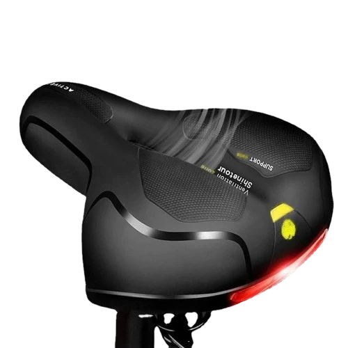 Selle de vélo Confort extrême avec feu arrière intégré